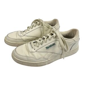 Vintage Reebok Classic White Leather Sneakers Trainers Lace Up Comfort Women 7.5